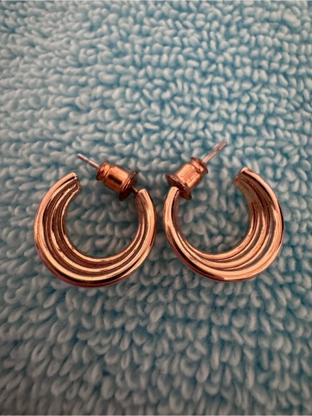 COACH Huggie Earring - Rose Gold Tone - Picture 2 of 2